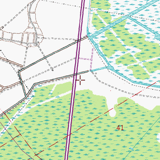 Topographic Map of Bayou Lafourche Marine Institute School, LA