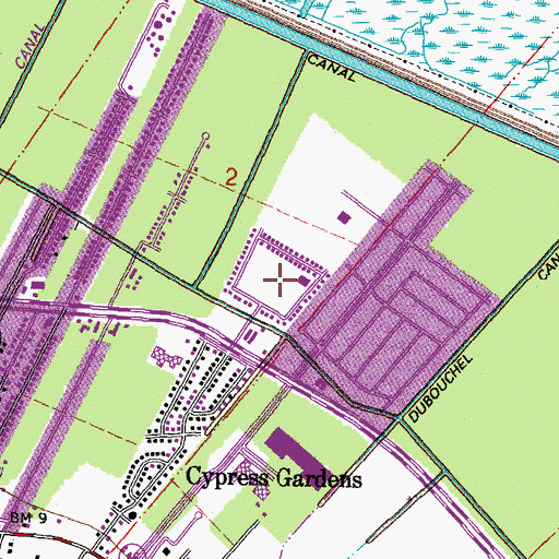 Topographic Map of Joseph J Davies Elementary School, LA