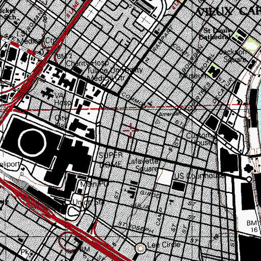 Topographic Map of Good Shepherd School, LA