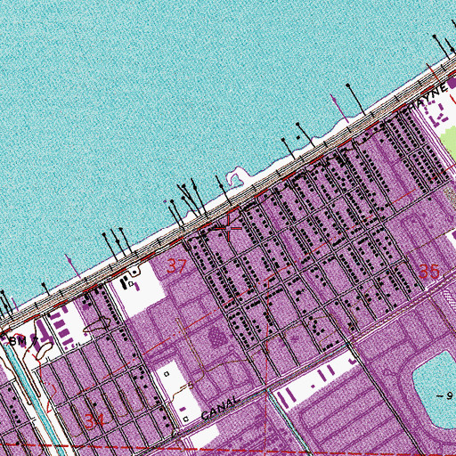 Topographic Map of Auntie B Preschool and Kindergarten, LA