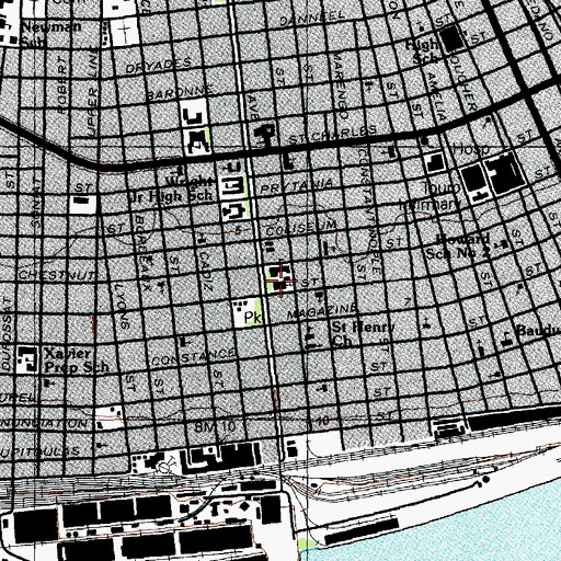 Topographic Map of The Chartwell Center School, LA
