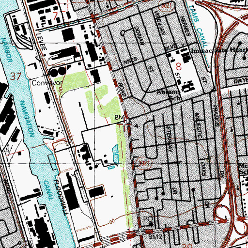 Topographic Map of Happy Kids Preschool and Kindergarten, LA