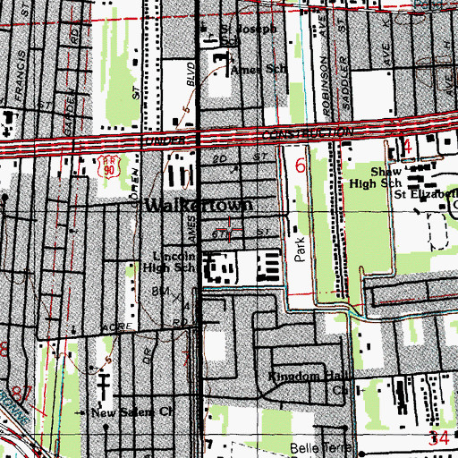 Topographic Map of Faith Academy School, LA