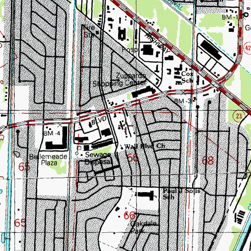 Topographic Map of Muslim Academy, LA