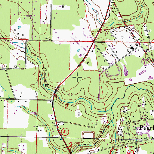 Topographic Map of Creekside Junior High School, LA