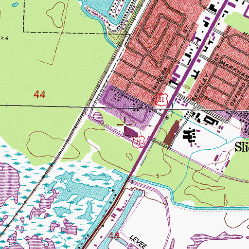 Topographic Map of FIRST BAPTIST CHRISTIAN SCHOOL, LA