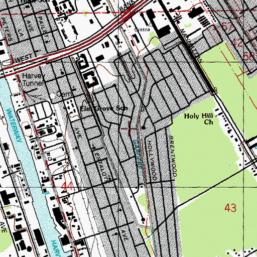 Topographic Map of ABC Child Care Preschool, LA