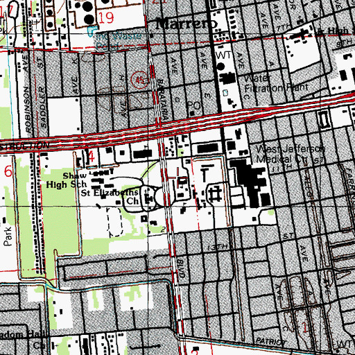 Topographic Map of Hope Haven Center School, LA