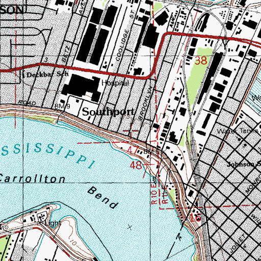 Topographic Map of Nettles Academy School, LA