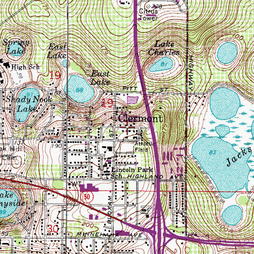 Topographic Map of Immanuel Temple Church of Our Lord Jesus Christ, FL