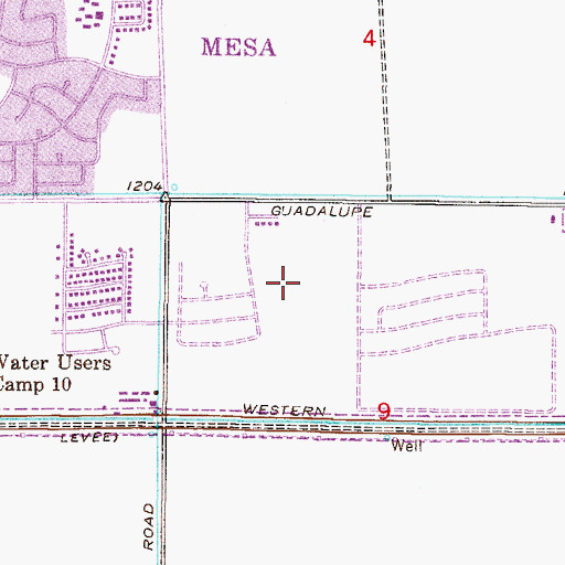 Topographic Map of Marlborough Mesa, AZ
