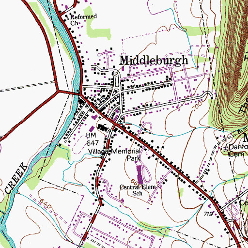 Topographic Map of Middleburgh Library, NY