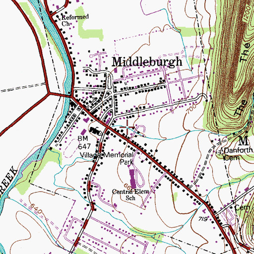 Topographic Map of Saint Catherines Roman Catholic Church, NY