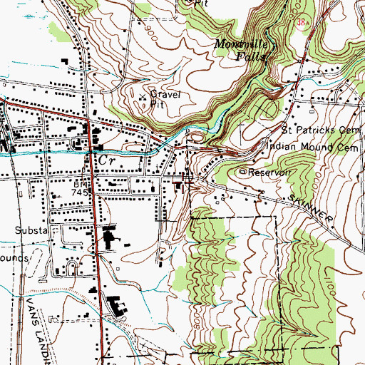 Topographic Map of Moravia High School (historical), NY