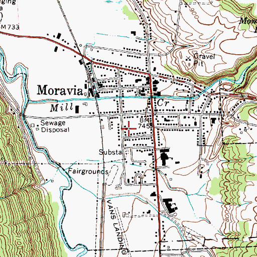 Topographic Map of Saint Patrick's Roman Catholic Church, NY