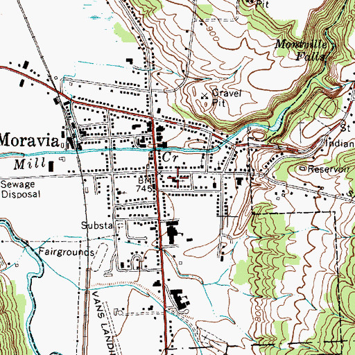 Topographic Map of Saint Mathew's Episcopal Church, NY