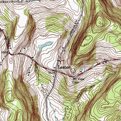 Topographic Map of Lester Baptist Church, NY