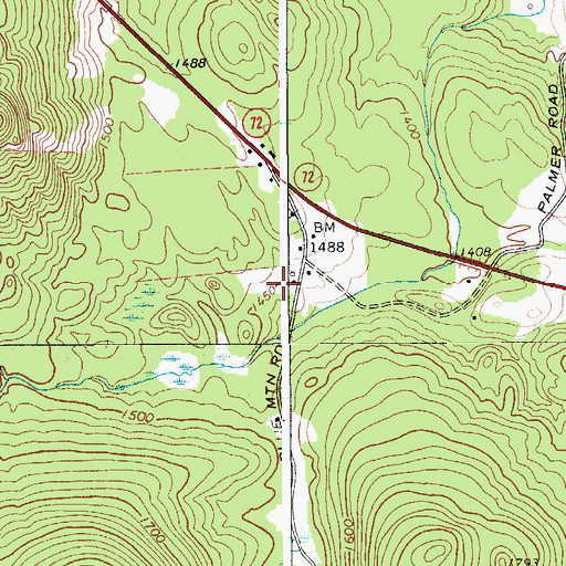 Topographic Map of Guide Board School (historical), NY