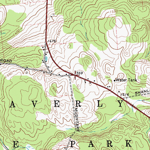 Topographic Map of Palmer School (historical), NY