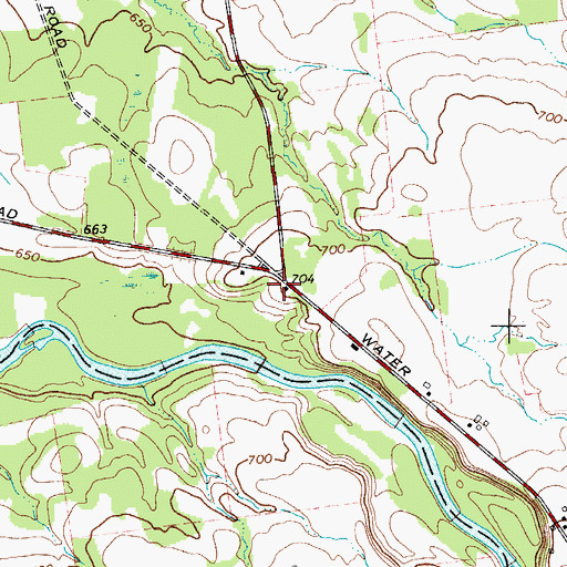 Topographic Map of Water Street School (historical), NY