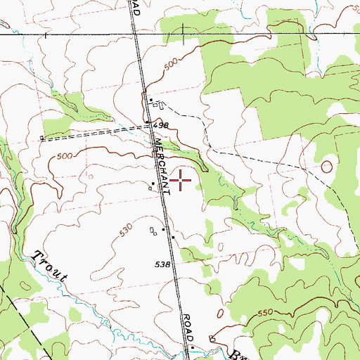 Topographic Map of Merchant Street School (historical), NY