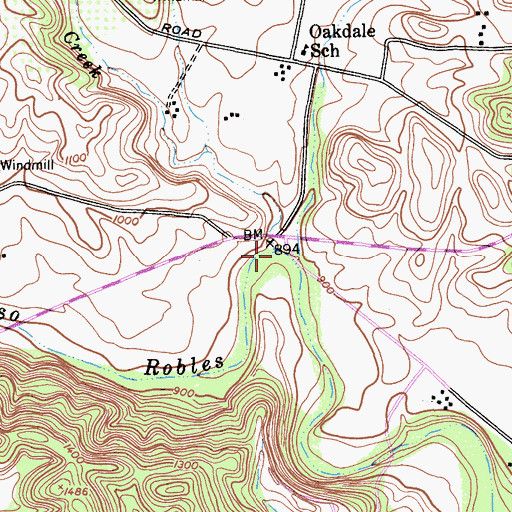 Topographic Map of Sheepcamp Creek, CA
