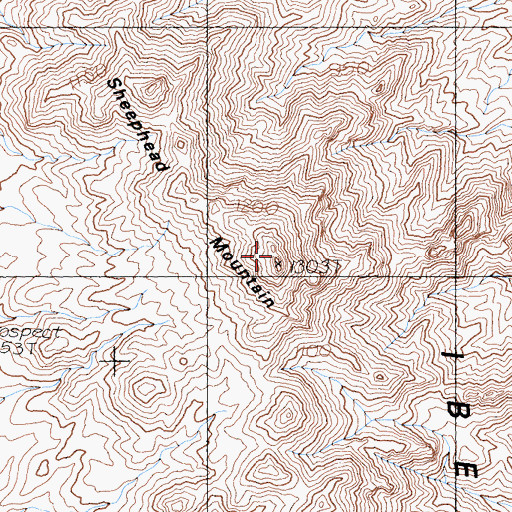 Topographic Map of Sheephead Mountain, CA