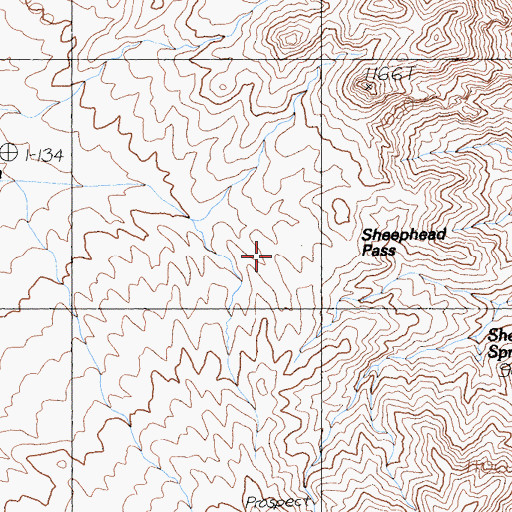 Topographic Map of Sheephead Pass, CA