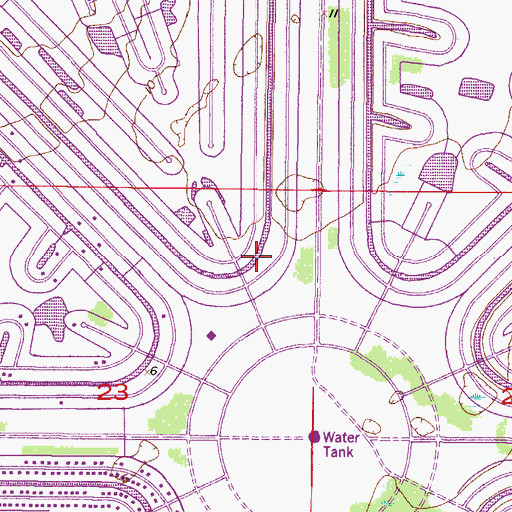 Topographic Map of Pinehurst Creek, FL