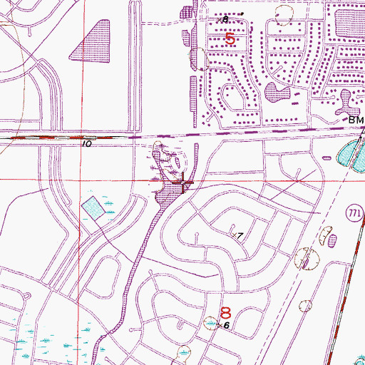 Topographic Map of Sioux Waterway, FL