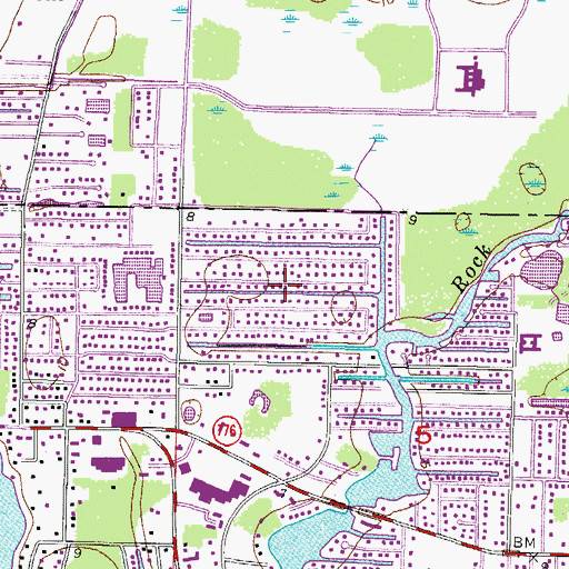 Topographic Map of Snook Bayou, FL
