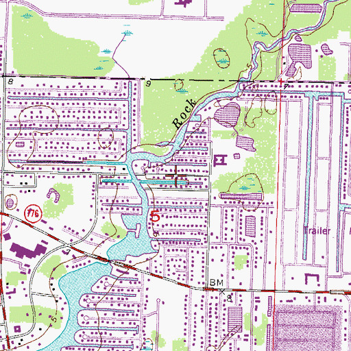 Topographic Map of Bayou Canal, FL