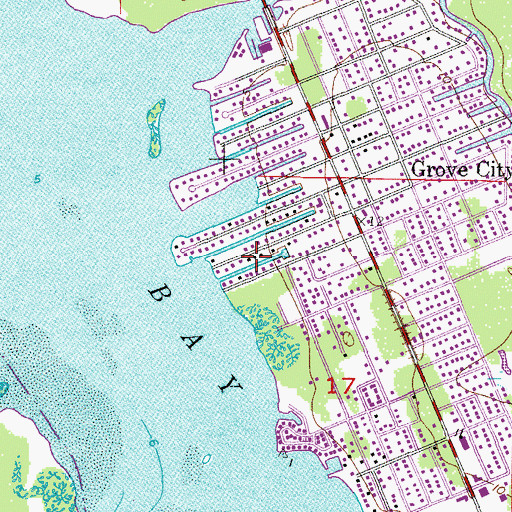 Topographic Map of Boat Basin Canal, FL