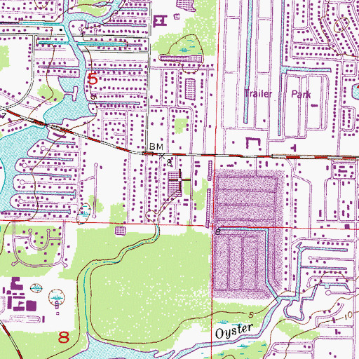 Topographic Map of Lake Breeze Wood, FL