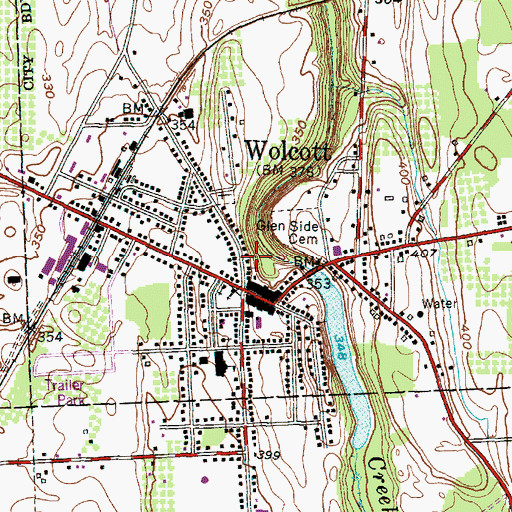 Topographic Map of Wolcott Hospital (historical), NY