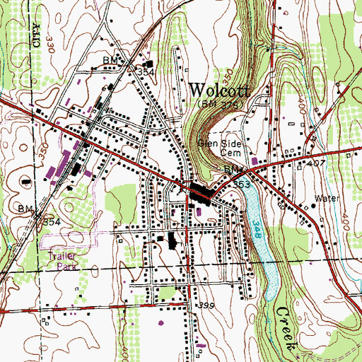 Topographic Map of Wolcott Presbyterian Church, NY