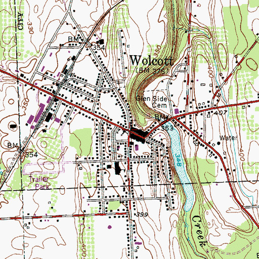 Topographic Map of First Baptist Church, NY