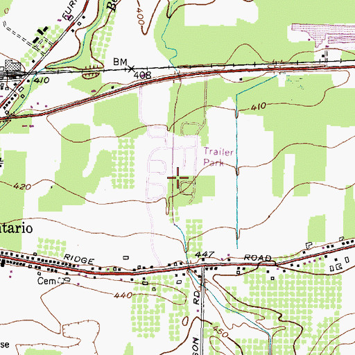 Topographic Map of Orchard Grove Village Park, NY