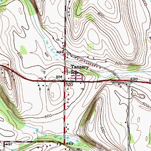 Topographic Map of Arrowhead Mobile Home Park, NY