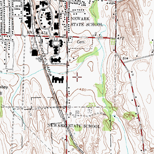 Topographic Map of Mayo Park, NY