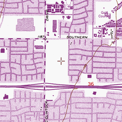 Topographic Map of McClintock Manor, AZ