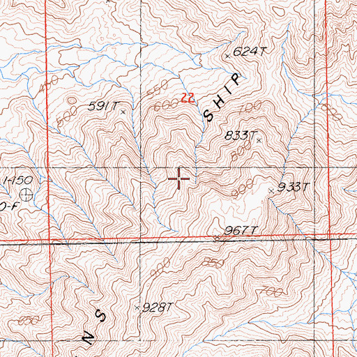 Topographic Map of Ship Mountains, CA