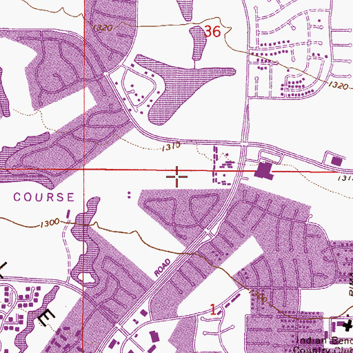 Topographic Map of McCormick Ranch, AZ