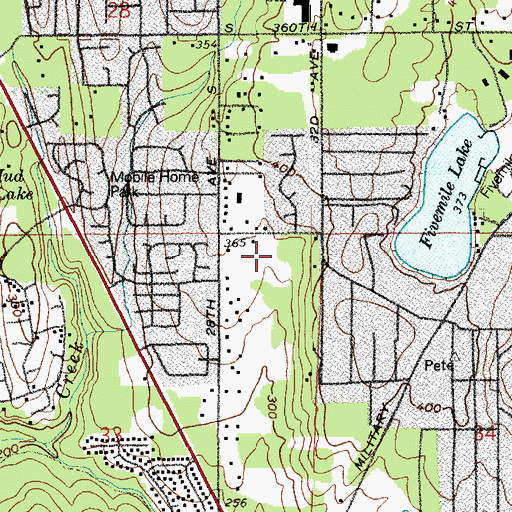Topographic Map of Rainier View Elementary School, WA