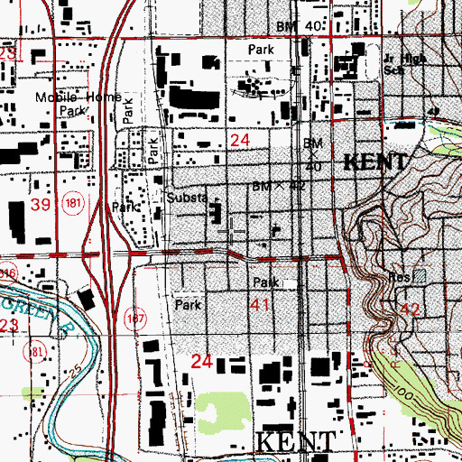 Topographic Map of Montessori Plus School, WA