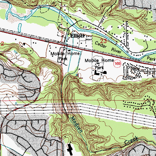 Topographic Map of Renton Christian School, WA