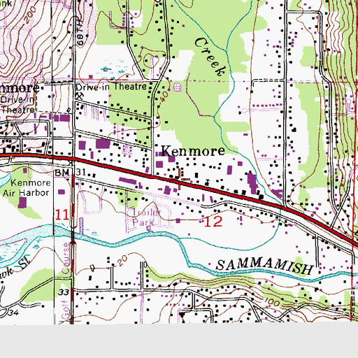 Topographic Map of Northshore Montessori School, WA