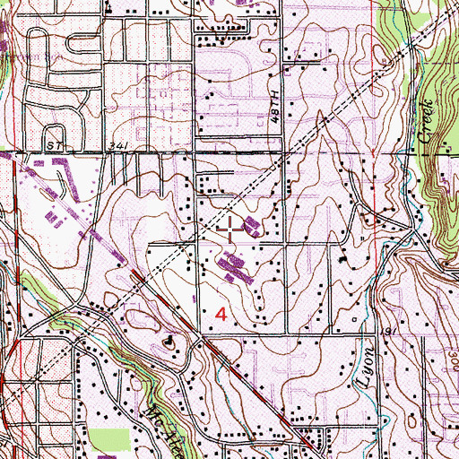 Topographic Map of Aldercrest Elementary School, WA