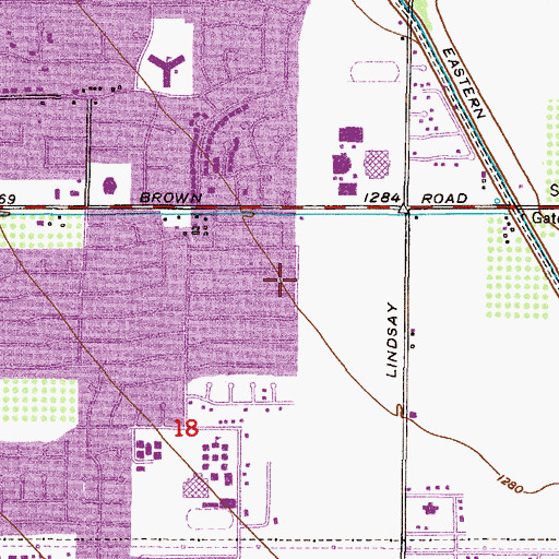 Topographic Map of Meadowvale, AZ