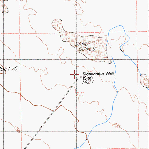 Topographic Map of Sidewinder Well, CA